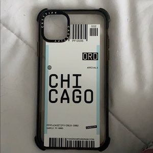 casetify chicago plane ticket case